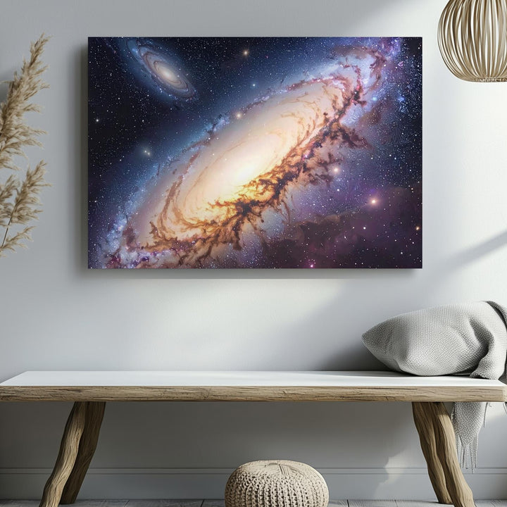Andromeda Galaxy Canvas – Spiral Galactic Wall Art in Deep Space Detail - Gifitto