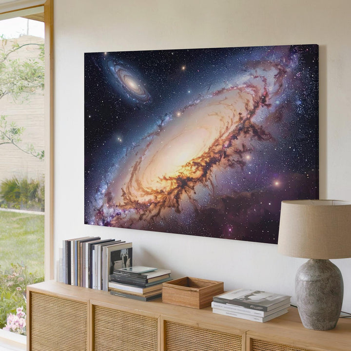 Andromeda Galaxy Canvas – Spiral Galactic Wall Art in Deep Space Detail - Gifitto