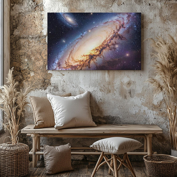 Andromeda Galaxy Canvas – Spiral Galactic Wall Art in Deep Space Detail - Gifitto