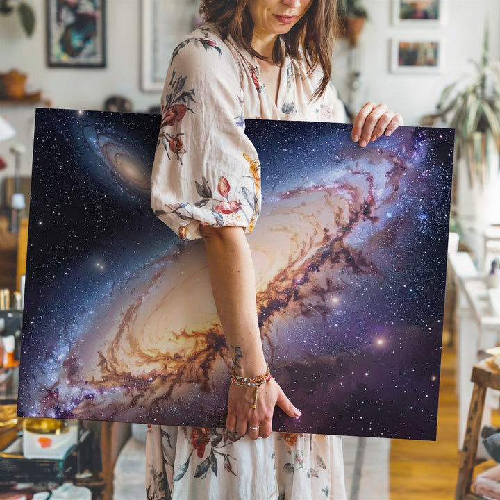 Andromeda Galaxy Canvas – Spiral Galactic Wall Art in Deep Space Detail - Gifitto