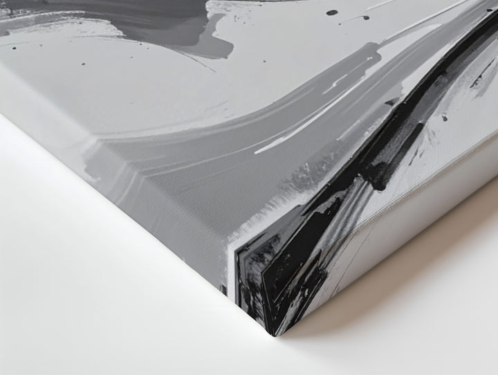 Radiant Burst Monochrome Canvas – Bold Abstract Expressionist Art - Gifitto