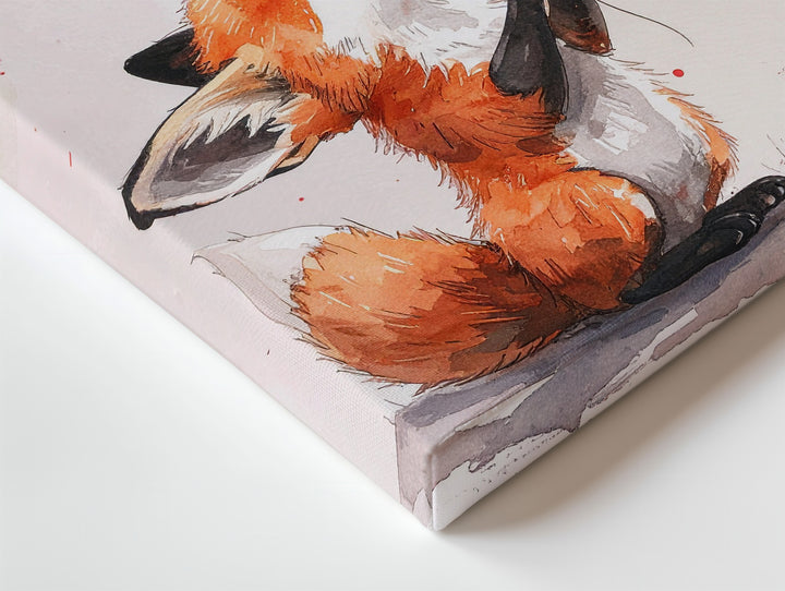Whimsical Fox with Heart Balloon Canvas – Cute and Innocent Love Art - Gifitto