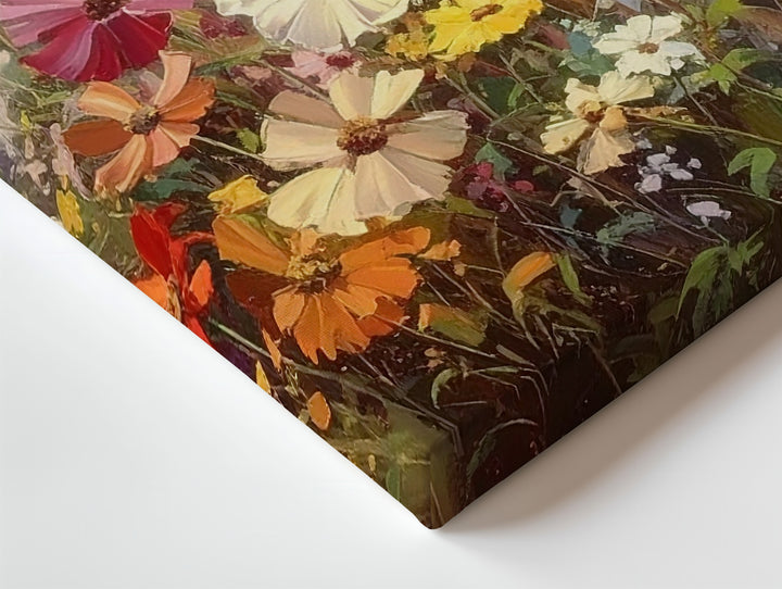 Whispers of Wildflower Light – Pastel Cosmos & Cream Blossoms Canvas Art - Gifitto