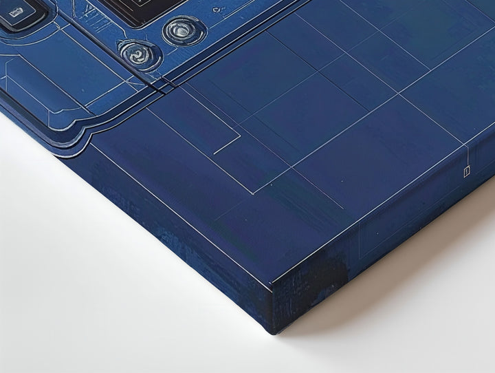 Blueprint Gaming Console Canvas – Minimalist Tech Design Wall Art - Gifitto