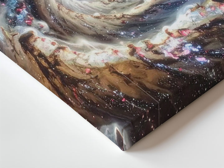 Blue Core Spiral Galaxy Canvas – High-Resolution Deep Space Telescope View - Gifitto