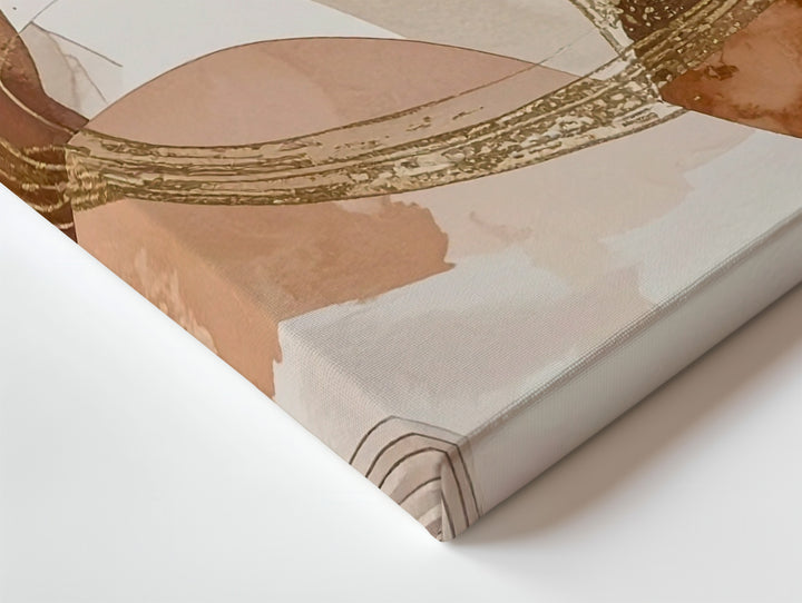 Abstract Serenity Canvas – Soft Earth Tones with Gold Accents - Gifitto