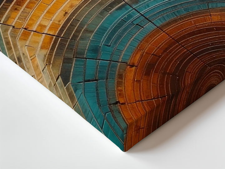 Timeless Tree Rings Canvas – Vibrant Abstract Tree Trunk Art - Gifitto