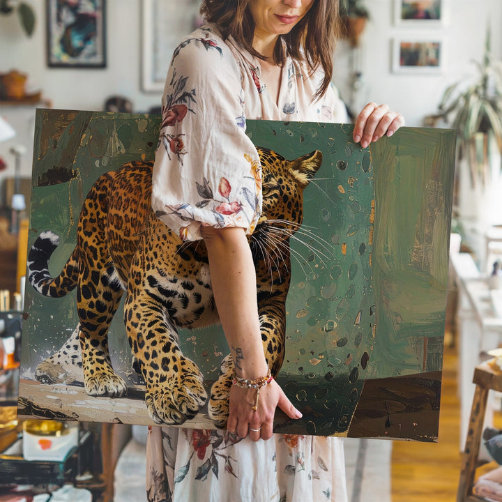 Fierce Leopard Roar Canvas – Hyper-Realistic Wild Animal Wall Art - Gifitto