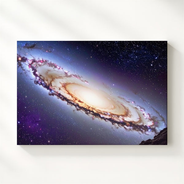Sombrero Galaxy Canvas – Luminous Edge-On View with Dust Ring Halo - Gifitto