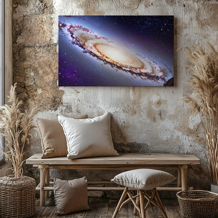 Sombrero Galaxy Canvas – Luminous Edge-On View with Dust Ring Halo - Gifitto