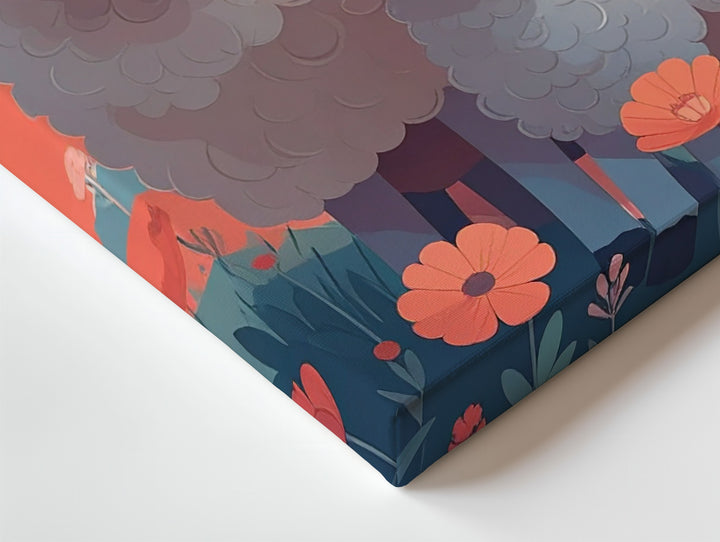 Shepherd’s Love Canvas – Serene Sheep & Floral Pastoral Art - Gifitto
