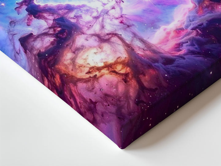 Celestial Bloom Nebula Canvas – Ethereal Cloudscape in Blue, Pink & Purple - Gifitto