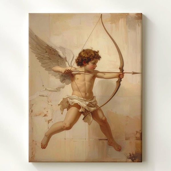 Cupid’s Arrow Canvas – Vintage Mythological Illustration of Love