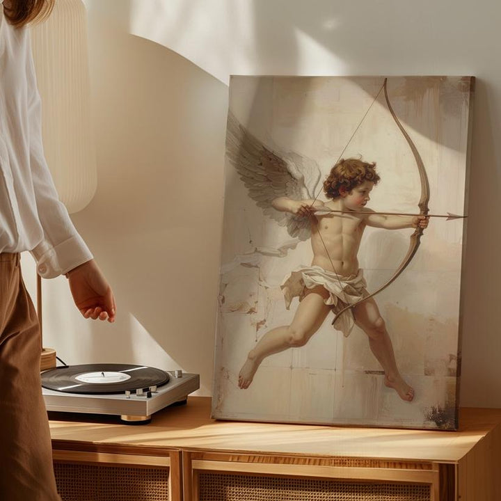 Cupid’s Arrow Canvas – Vintage Mythological Illustration of Love - Gifitto