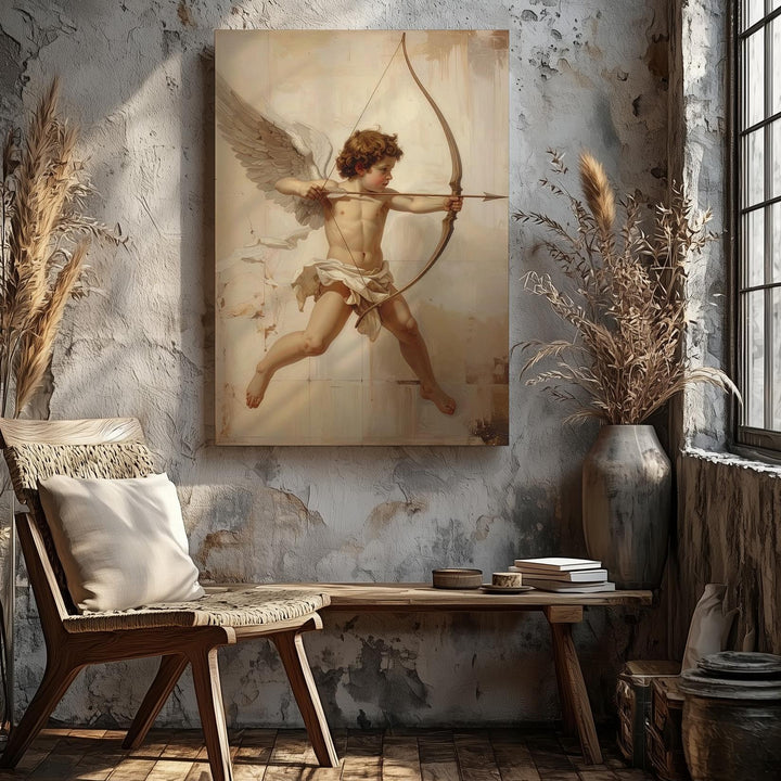Cupid’s Arrow Canvas – Vintage Mythological Illustration of Love - Gifitto