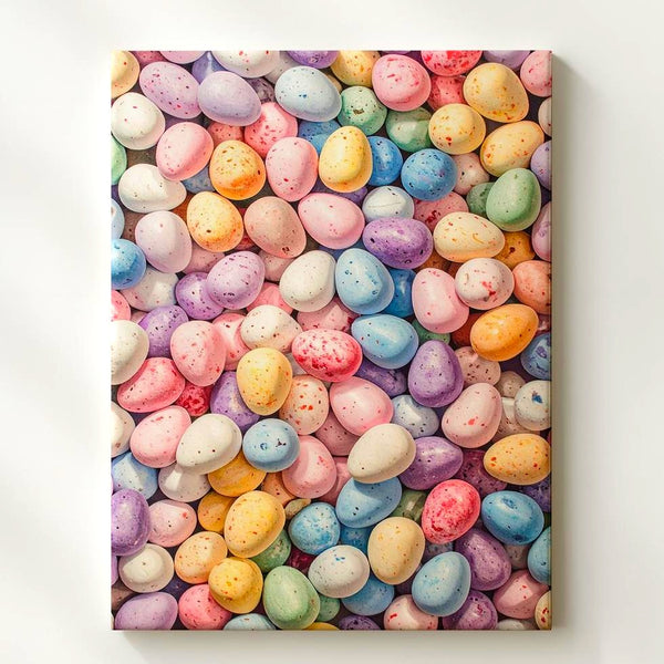 Easter Candy Eggs Canvas – Bright Pastel Easter Decor - Gifitto