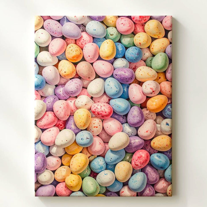 Easter Candy Eggs Canvas – Bright Pastel Easter Decor - Gifitto