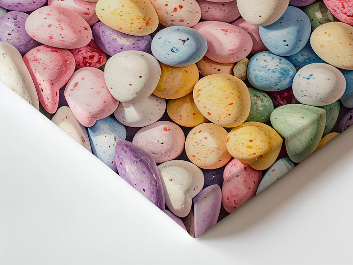 Easter Candy Eggs Canvas – Bright Pastel Easter Decor - Gifitto