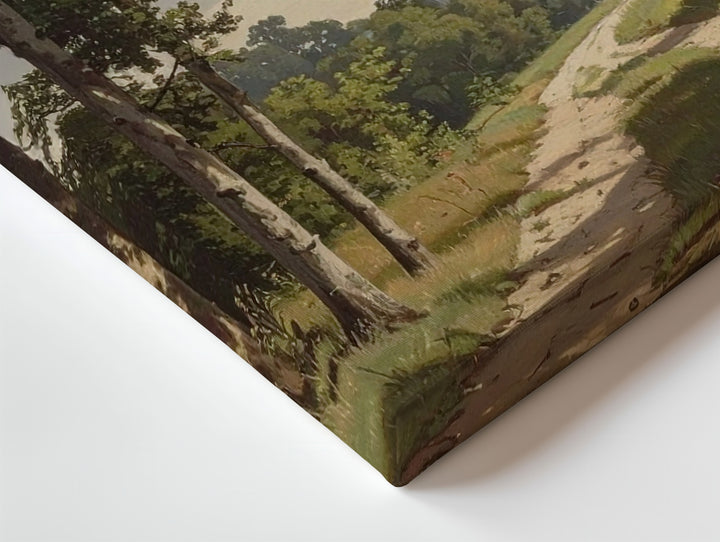 Countryside Path Canvas – Serene Woodland Trail Under Afternoon Light - Gifitto