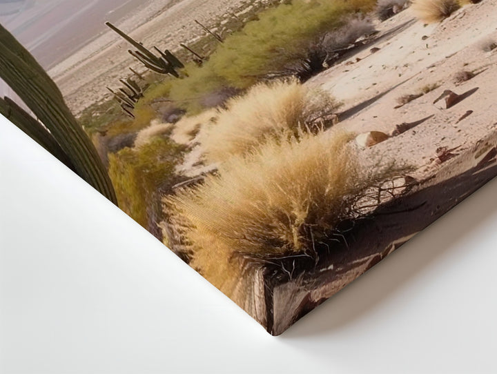 Southwest Resilience Canvas – Towering Cacti & Rugged Desert Landscape Art - Gifitto