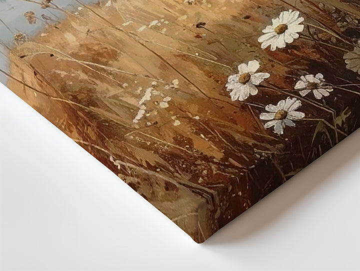Whispering Grasses Lakeside Canvas – Muted Wildflower & Water Landscape Art - Gifitto