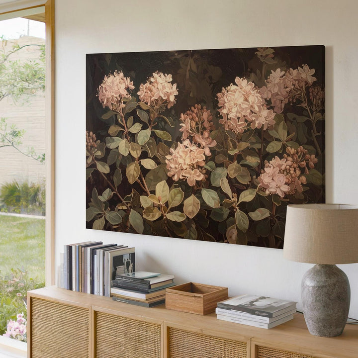 Vintage Botanical Study Canvas – Lush Foliage & Soft Floral Wall Art - Gifitto