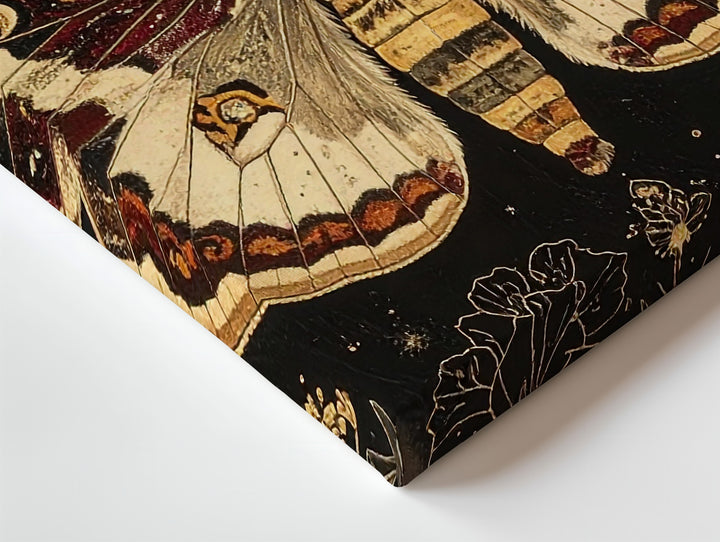 Mystic Moth & Butterfly Canvas – Vintage Botanical Insect Illustration Art - Gifitto