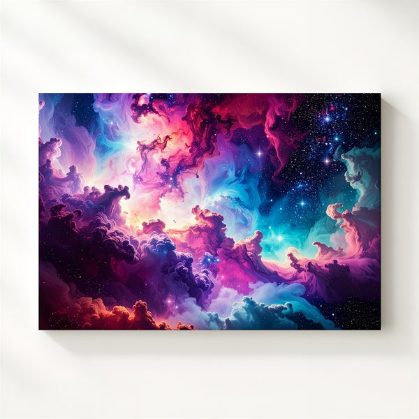 Dream Nebula Canvas – Surreal Cosmic Cloudscape in Magenta, Teal & Violet - Gifitto