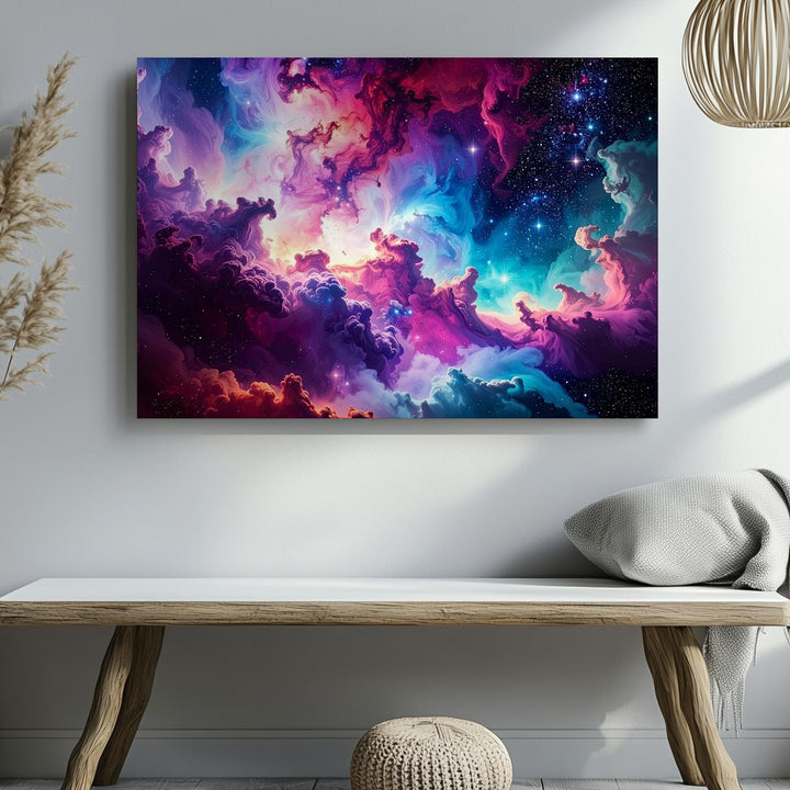 Dream Nebula Canvas – Surreal Cosmic Cloudscape in Magenta, Teal & Violet - Gifitto