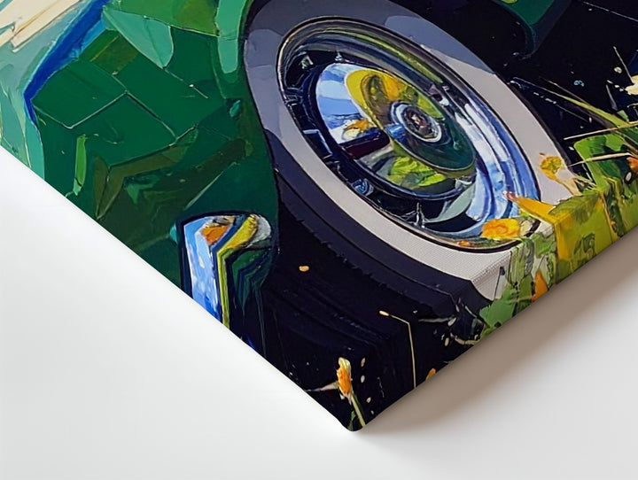 Van Gogh-Inspired Convertible Canvas – Vintage Sports Car in Vibrant Impressionist Style - Gifitto