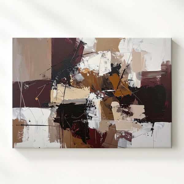 Raw Energy Canvas – Bold Abstract Art with Brushstrokes and Mixed Media - Gifitto