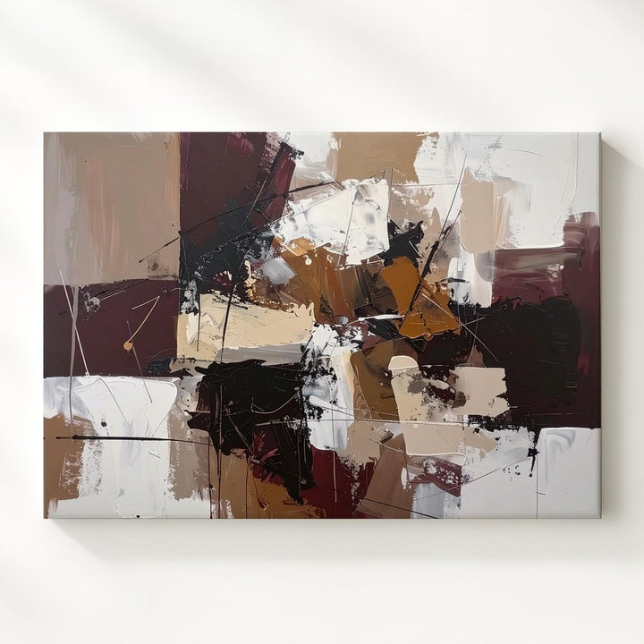 Raw Energy Canvas – Bold Abstract Art with Brushstrokes and Mixed Media - Gifitto