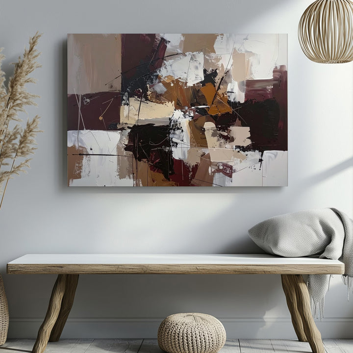 Raw Energy Canvas – Bold Abstract Art with Brushstrokes and Mixed Media - Gifitto