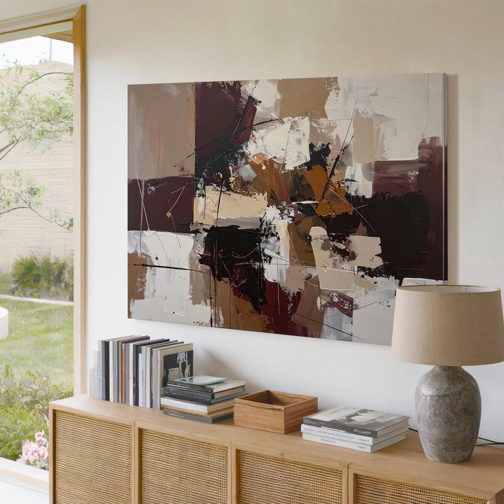Raw Energy Canvas – Bold Abstract Art with Brushstrokes and Mixed Media - Gifitto