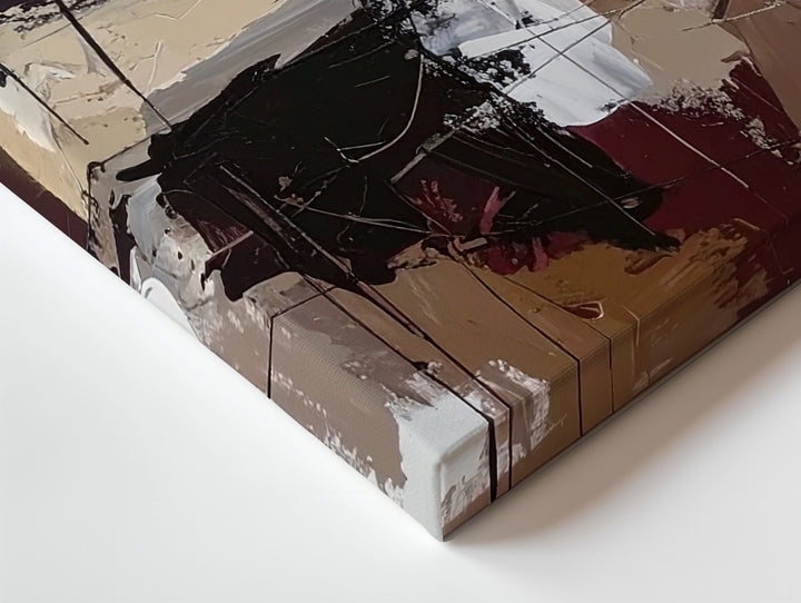 Raw Energy Canvas – Bold Abstract Art with Brushstrokes and Mixed Media - Gifitto