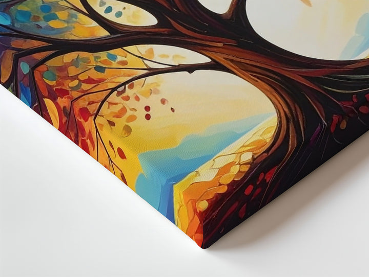 Whirlwind Tree of Life Canvas – Colorful Impressionist Nature Wall Art - Gifitto