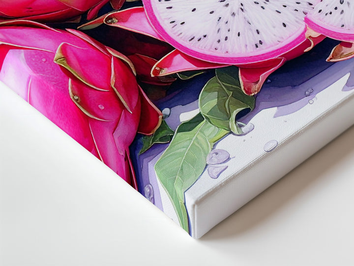 Vibrant Dragon Fruit Canvas – Photorealistic Exotic Fruit Wall Art - Gifitto