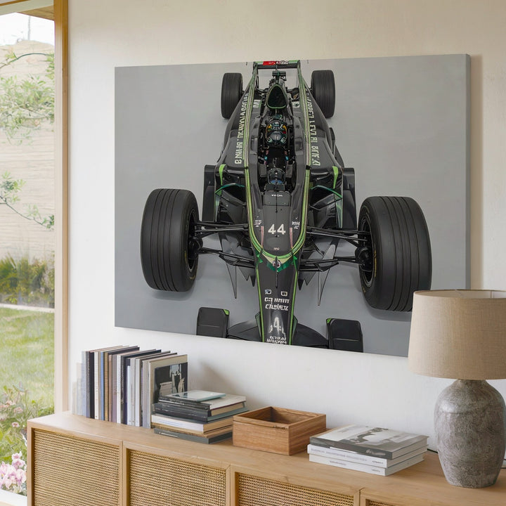 AMG Precision Canvas – Top-Down View of Lewis Hamilton's F1 Car - Gifitto