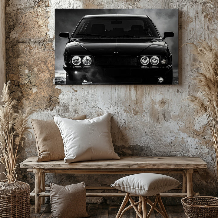 Shadowline Presence Canvas – BMW Headlight Silhouette in Darkness - Gifitto