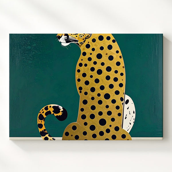 Minimalist Cheetah Canvas – Modern Graphic Animal Art - Gifitto