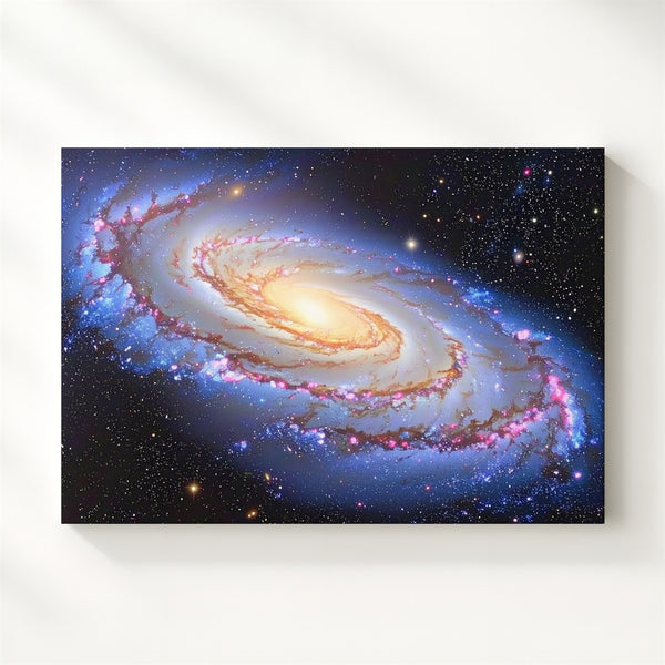 Andromeda Galaxy Canvas – Vivid Spiral Nebula Wall Art in Cosmic Detail - Gifitto