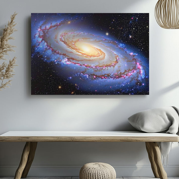 Andromeda Galaxy Canvas – Vivid Spiral Nebula Wall Art in Cosmic Detail - Gifitto