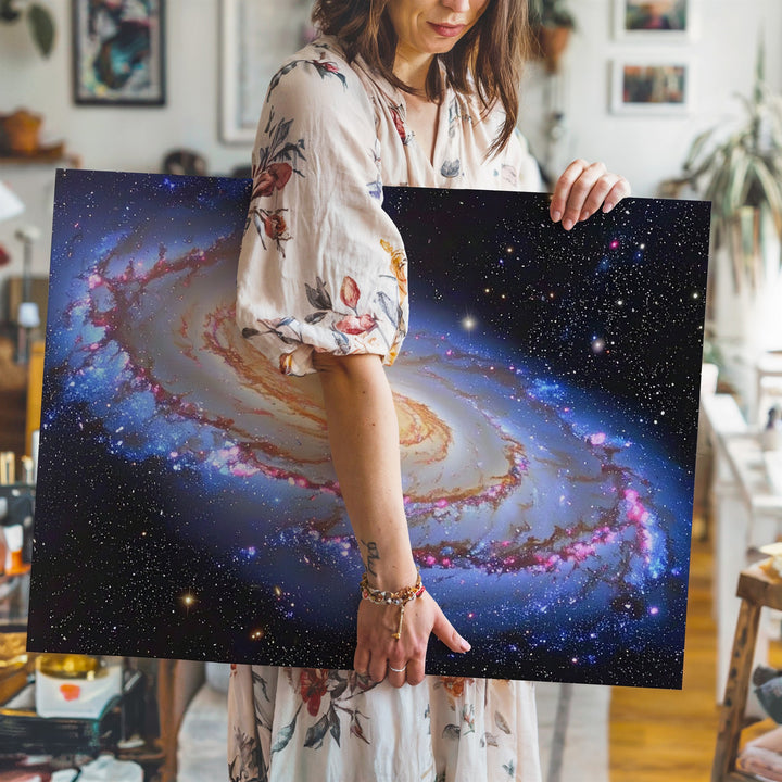 Andromeda Galaxy Canvas – Vivid Spiral Nebula Wall Art in Cosmic Detail - Gifitto