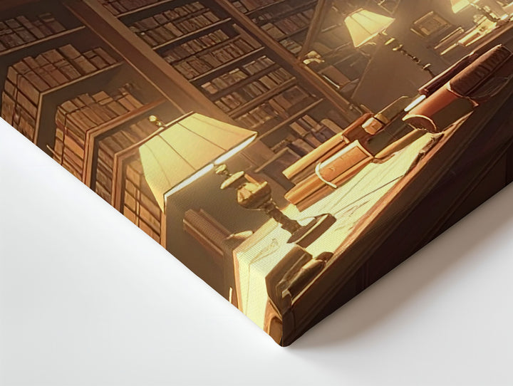 Enchanted Library Spirit Canvas – Mystical Gothic Bookshelf Wall Art - Gifitto