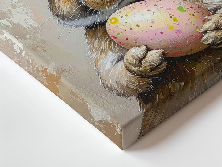Easter Bunny with Egg Canvas – Festive Spring Wall Art - Gifitto