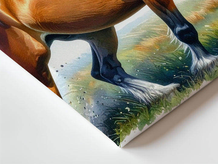 Playful Pony Canvas – Colorful Cartoon Pony in Mid-Trot - Gifitto
