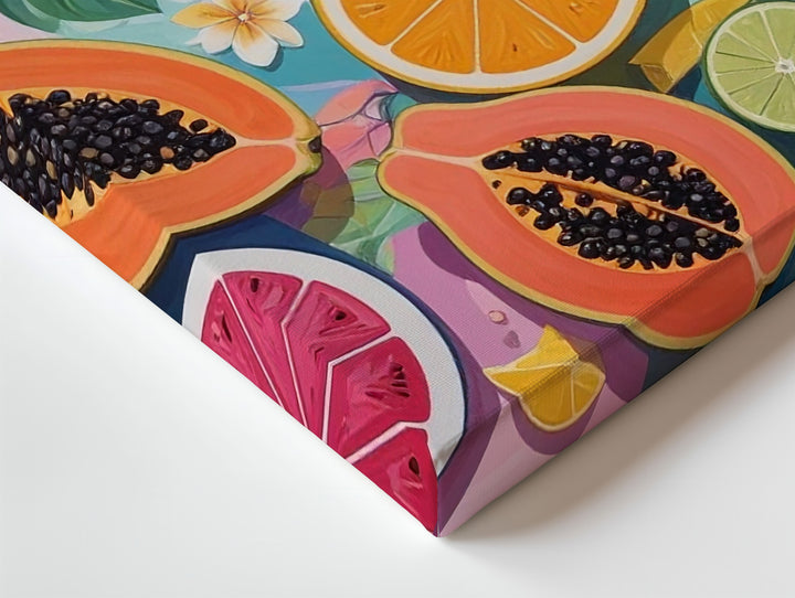 Tropical Slice Party Canvas – Bold Abstract Fruit Art with Summery Vibes - Gifitto