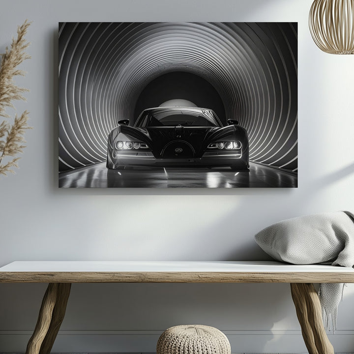 Bugatti Ascend Canvas – Futuristic Tunnel Portrait of Elite Performance - Gifitto