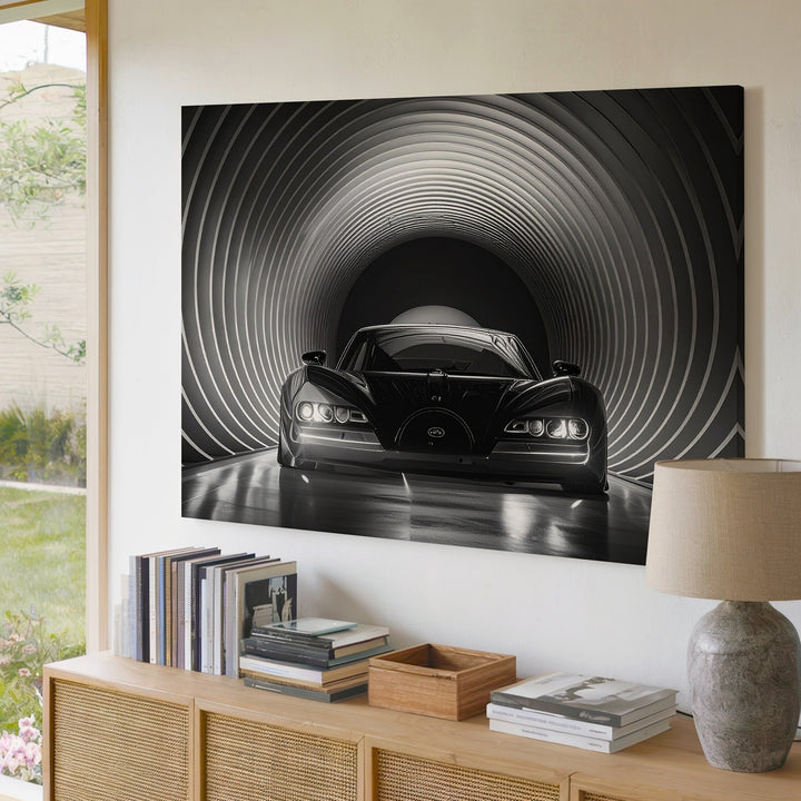 Bugatti Ascend Canvas – Futuristic Tunnel Portrait of Elite Performance - Gifitto