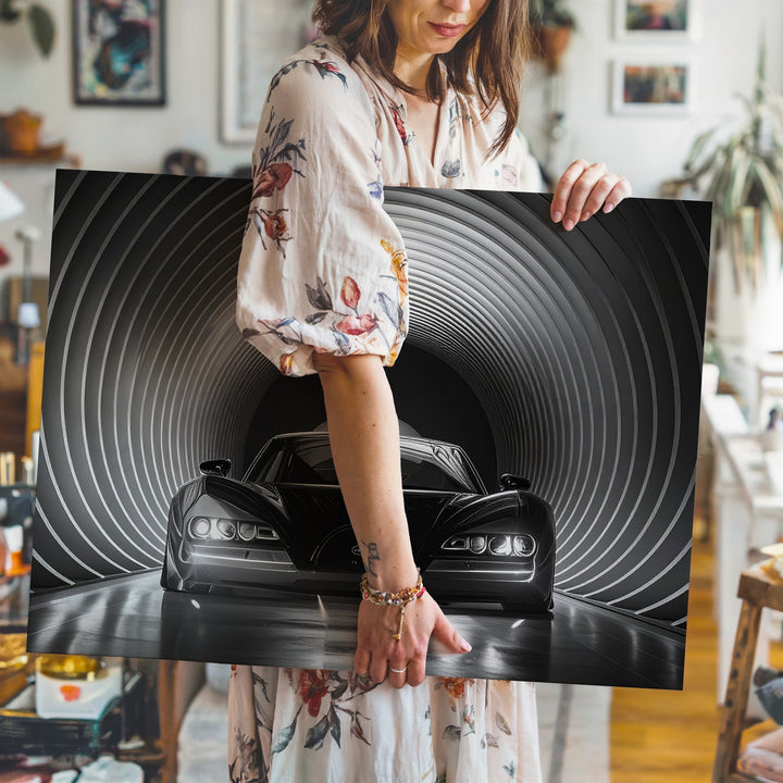 Bugatti Ascend Canvas – Futuristic Tunnel Portrait of Elite Performance - Gifitto